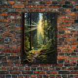 Forest Wall Print, Trees Art Print, Sunset Canvas Print, Wall Art, Vertical Art, Landscape Print, Gift For Boss, College Dorm Decor