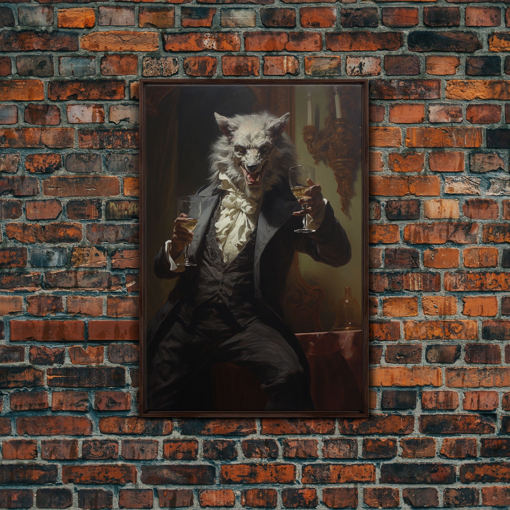 Halloween Wall Art, This Werewolf Is Here To Party, Funny