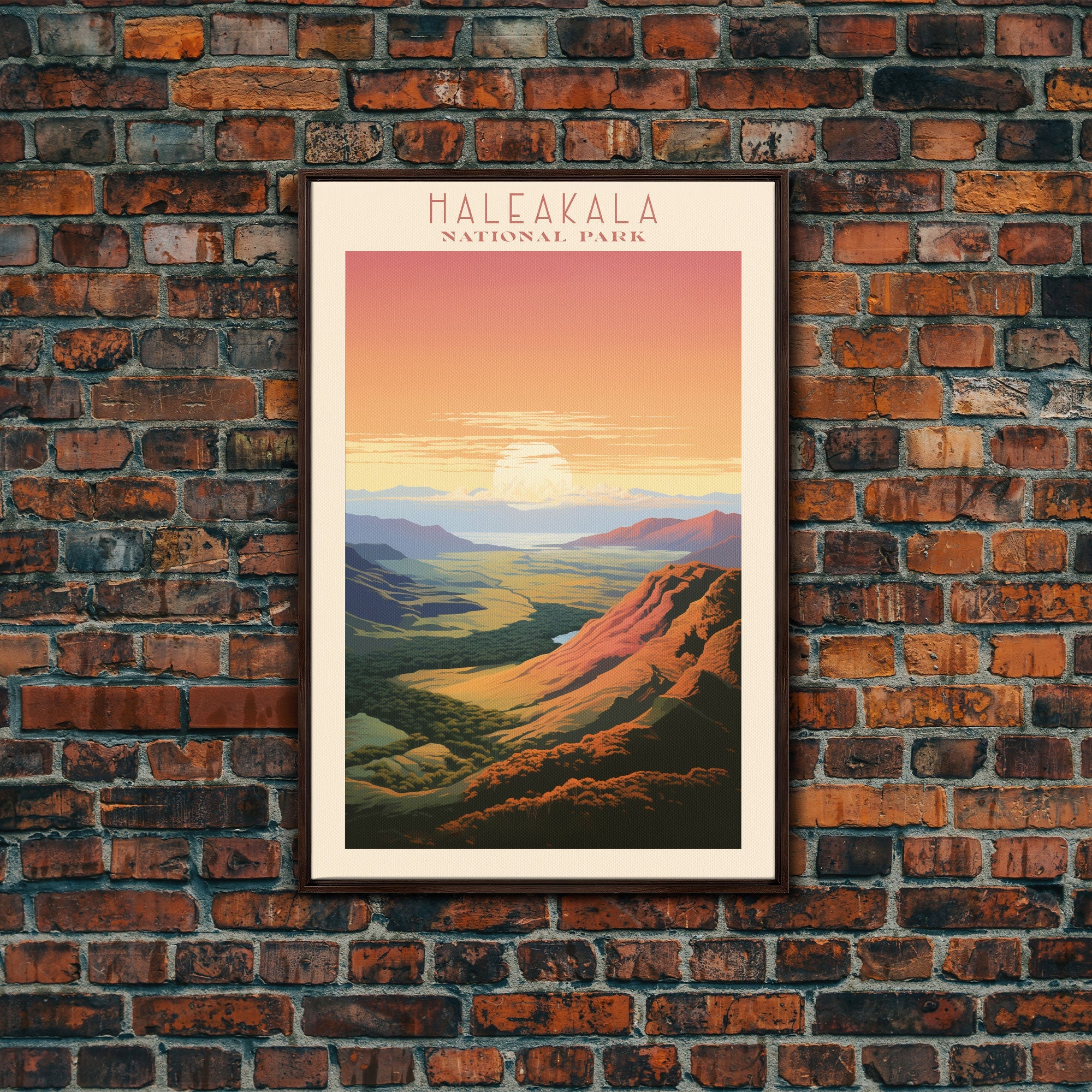 Haleakalā National Park Travel Poster Art, Canvas Print Wall Art