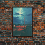 Lightning Bolt, Outdoors Wall Art, Canvas Print, Wall Hanging, Portrait Art, First Home Gift, Nerdy Home Decor, Home Decor Prints, RV Decor