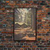 Camp Decor, Outdoor Wall Art, Cabin Wall Art, Canvas Print, Wall Hanging, Portrait Art, Teacher Gift, Apartment Wall Decor, Ranch Wall Art