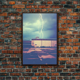 Lightning, Lightning Bolt, Urban Art, Canvas Print, Wall Hanging, Portrait Art, Gift For Coworker, Camper Wall Decor, College Dorm Decor