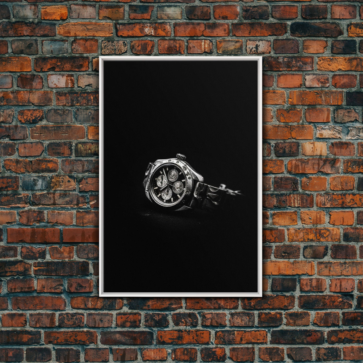 Classic Wrist Watch Wall Art, Watch Art, Watch Face, Black And White, Minimalist Print, Wall Decor, Canvas Print, Wall Art, Framed Canvas