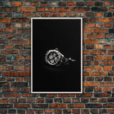 Classic Wrist Watch Wall Art, Watch Art, Watch Face, Black And White, Minimalist Print, Wall Decor, Canvas Print, Wall Art, Framed Canvas