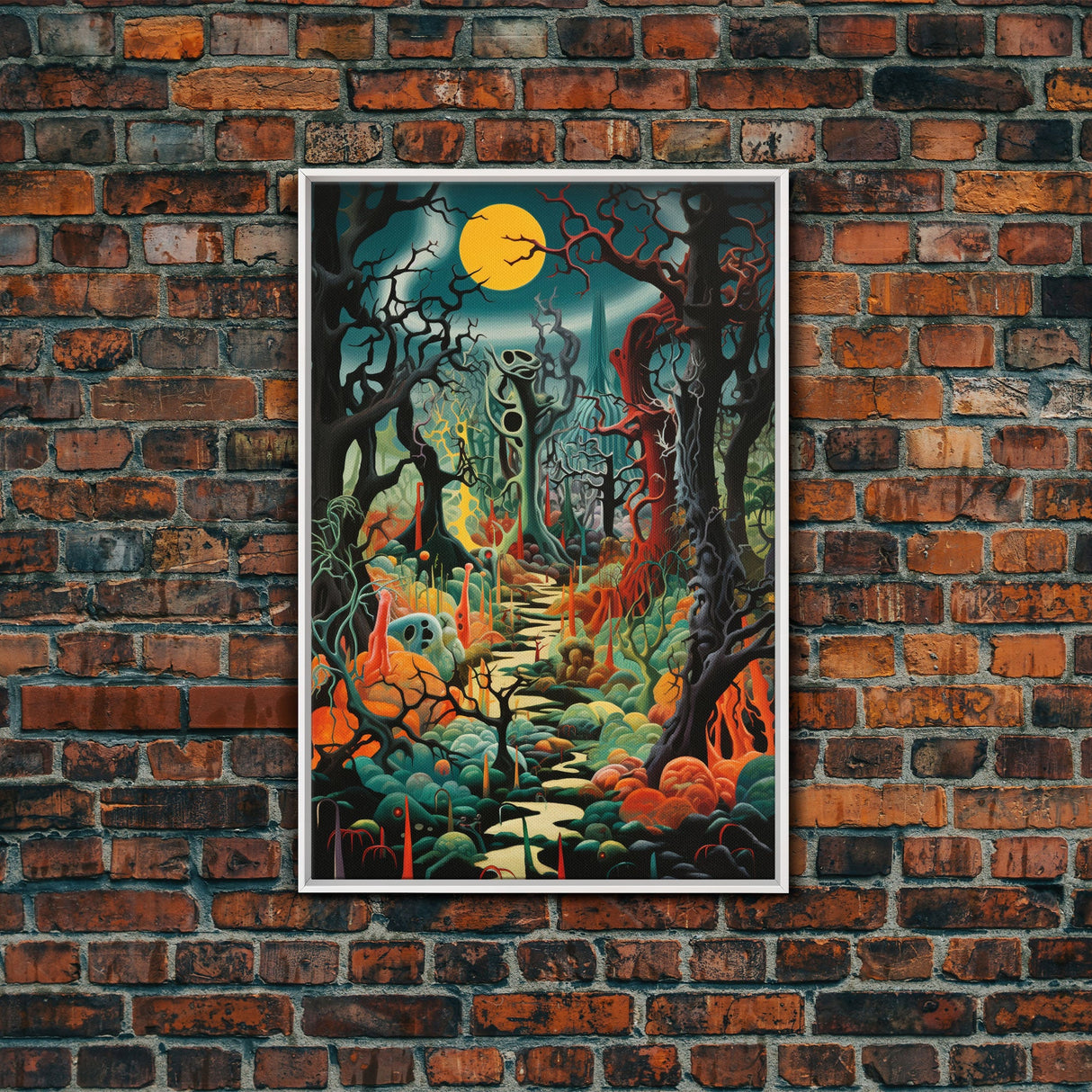 Halloween Wall Art, Spooky Room Decor, Creepy Wall Art, Canvas Print, Wall Art, Vertical Print, Horror Home Decor, Ghost Art Print