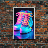 Sneaker Wall Art, Shoe Wall Art, Canvas Print, Wall Hanging, Portrait Art, Room Decor, College Dorm Art, Unique Wall Decor, Gift For Friend