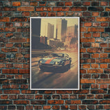 Car Wall Art, Classic Car Wall Art, Canvas Print, Wall Hanging, Portrait Art, Car Lover Gift, Man Cave Art, Living Room Print, Bookshelf Art