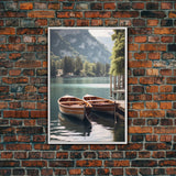 Paddle, Boat, Lake Wall Art, Canvas Print, Wall Hanging, Portrait Art, Lake House Wall Art, Couples Gift, Bookshelf Decor, Nature Print