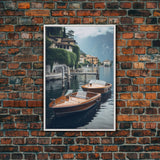 Speed Boat, River Wall Art, Canvas Print, Wall Hanging, Portrait Art, Lake House Wall Art, Best Friend Gifts, Living Room Prints, RV Decor