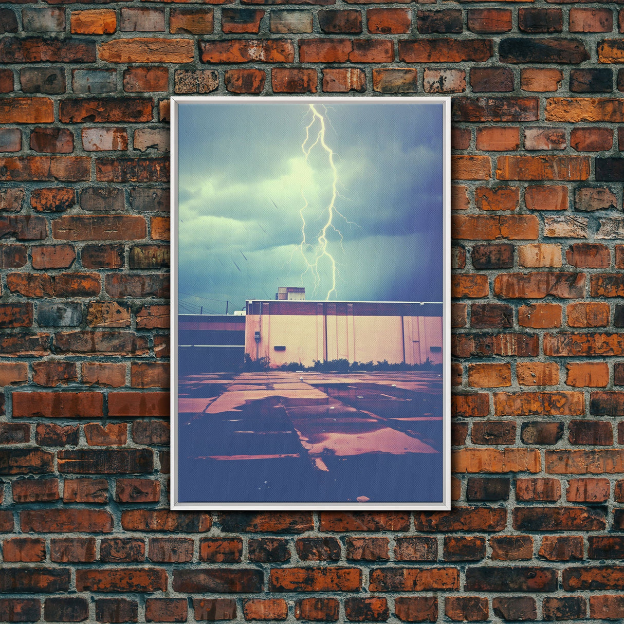 Lightning, Lightning Bolt, Urban Art, Canvas Print, Wall Hanging, Portrait Art, Gift For Coworker, Camper Wall Decor, College Dorm Decor