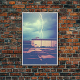 Lightning, Lightning Bolt, Urban Art, Canvas Print, Wall Hanging, Portrait Art, Gift For Coworker, Camper Wall Decor, College Dorm Decor