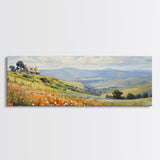 Springtime Panoramic Print - Texas Hill Country In The Spring - Framed Canvas Print - Beautiful Living Room Decor - Country Art - Farmhouse