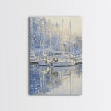 Nautical Christmas Decor, Sailboats On A Frozen Lake, 2024 Christmas Decor, Boho Christmas Decor, Christmas Mantle Decor