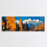 Fall In The Mountains - Vintage Landscape Painting Print - Fall Wall Art - Autumn Centerpiece - Beautiful Fall Wall Art - Canvas Art Print