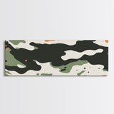 Camoflage, Camo Pattern Wall Art, Framed Canvas Print, Farmhouse Abstract Wall Art, Extra Wide Oversized Wall Art, Cammy Home Decor