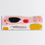 Meal For One - Japanese Style Abstract Art - Framed Canvas Print - Kitchen Decor - Kitchen Wall Art - Kitsch Kitchen - Eclectic Decor