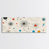 Retro Star Pattern Wall Art Print, Canvas Print, Trendy Art, Eclectic / Kitsch Decor, Midcentury Modern Nursery Decor, Cute Art for Kid's Room