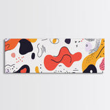 Retro 90s Style Wall Art, Panoramic Print, Splotchy Abstract Mall Art, Shopping Mall Style Decor, Modern Art