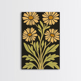 Mid-Century Modern Abstract Flowers, Framed Canvas Print, Style 2