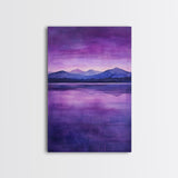 Purple and Lavender Landscape Painting Print, Reflections, Original Watercolor Painting Print, Custom Painting, Living Room Wall Art