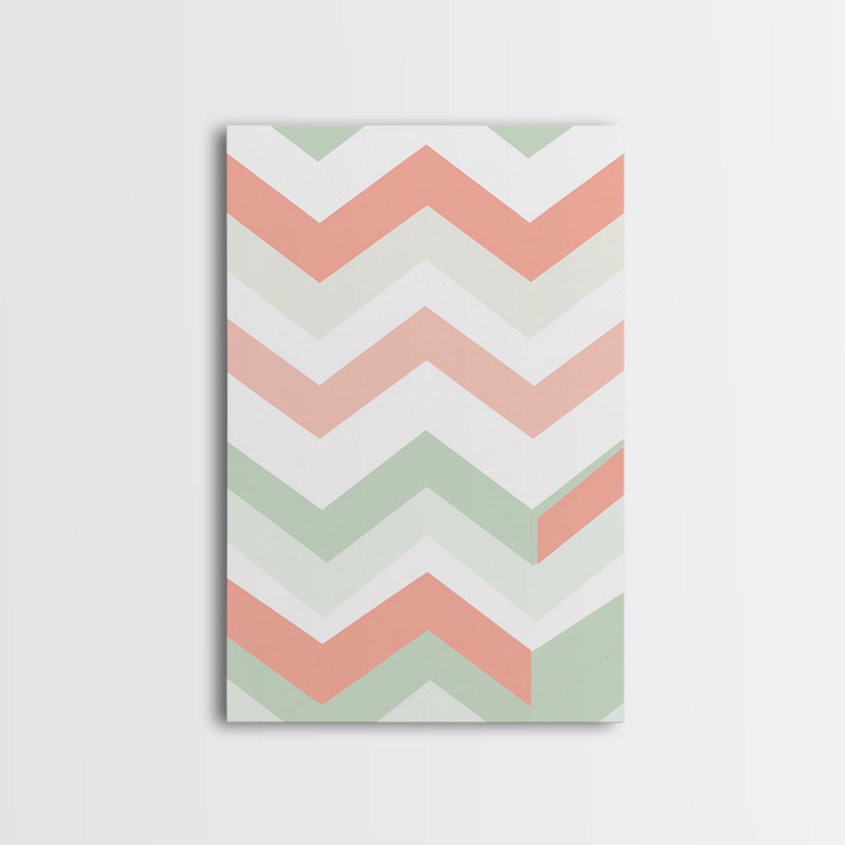 Watercolor Abstract Chevrons Art Print, Framed Canvas Print, Abstract Art Print, Modern Abstract, MCM, Midcentury Modern Decor