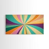 Star Burst Sunset Decor Framed Canvas Print, Mid Century Modern Wall Art, Scandinavian Style Wall Art Home Decor