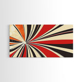 Mid-Century Modern Art Retro Geometric Wall Art Framed Canvas Print Wood Framed Home Decor Modern Abstract Painting