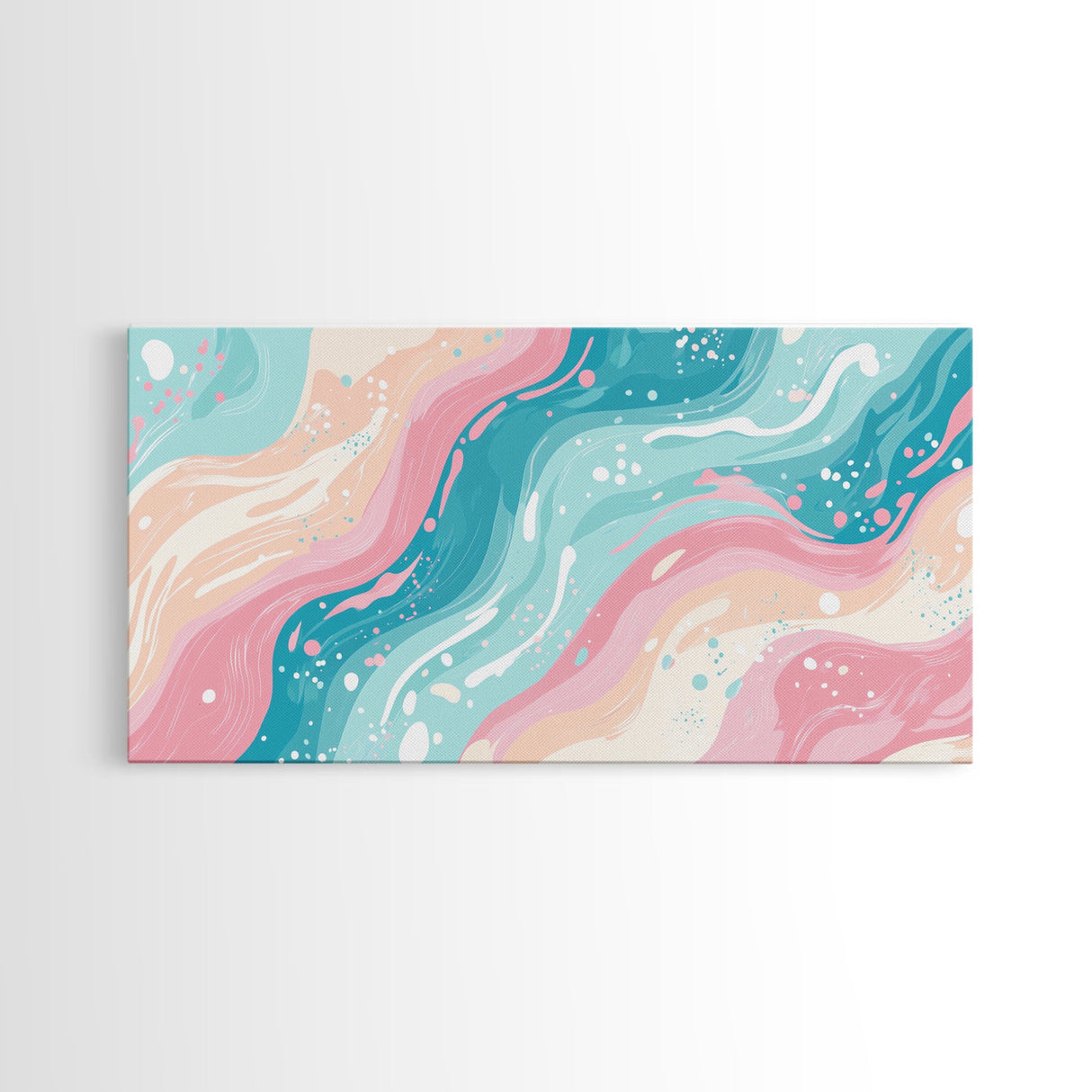 Retro 90s Style Wall Art, Bedroom Wall Decor, Aesthetic Decor, Vaporwave Wall Art, Pastel Shades Painting