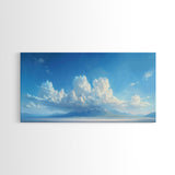 The Salt Flats, Framed Canvas Print, Panoramic Oil Painting Print, Beautiful Home Decor, Living Room Wall Art