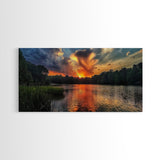 The Ozarks, Framed Canvas Print, Panoramic Photography Style Wall Art, Lake House Decor