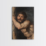 Satyr Painting Print, Framed Canvas Print, Satyr Painting Original, Satyr Artwork, Folk Art, Spooky Decor