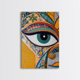 Madhubani Wall Art, Framed Canvas Print, Madhubani Style Decor, Madhubani Painting