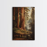The Redwoods of California, Ancient California Canvas Print, Fantasy Decor, California Wall Art, Tall Redwood Trees Painting