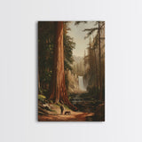 California Wall Art Framed Canvas Print, Redwood Trees, Fantasy Decor