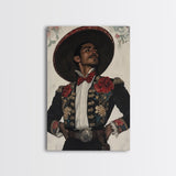 The Matador Painting Print, Chicano Art Framed Canvas Print, Traditional Mexican Wall Decor, Mexican Wall Art, Cultural Decor, Vibrant Decor