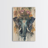 Ganesh Wall Art, Ganesha Painting Print, Framed Canvas Print, Painting of Ganesha, Ganesh Art, Hindu Art, Hinduism Home Decor