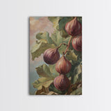 Figs On The Vine Framed Canvas Print - Kitchen Wall Art - Figs Painting