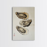 Wabi Sabi Oyster Pearl Watercolor Painting Print, Coastal Art, Gift For Her Or Him, Japanese style Artwork, Oyster Shell Painting, Oyster Art