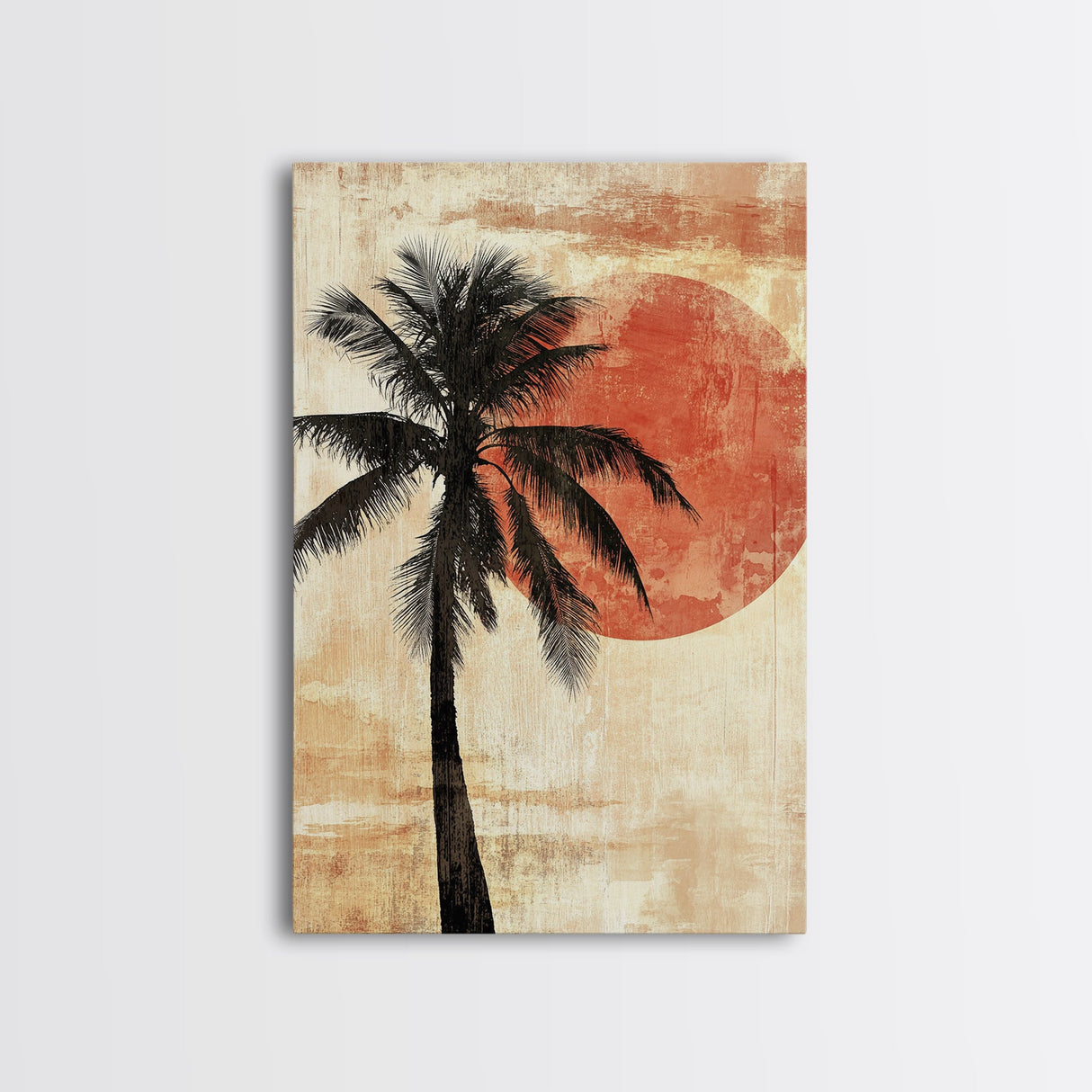 Wabi Sabi Palm Tree Painting Print, Watercolor Palm Tree Painting, Nautical Home Decor, Statement Piece, Centerpiece Wall Art