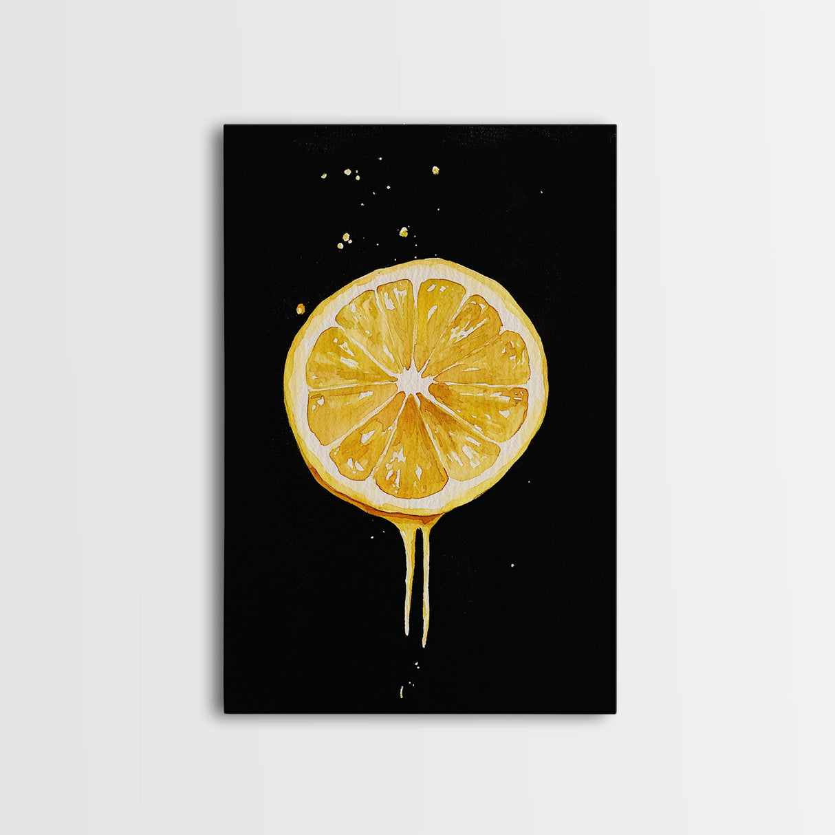 Lemons Oil Painting Print, Vintage Still Life of a Lemon, Antique Fruit Art Print, Still Life Wall Art, Lemon Painting, Framed Canvas Print