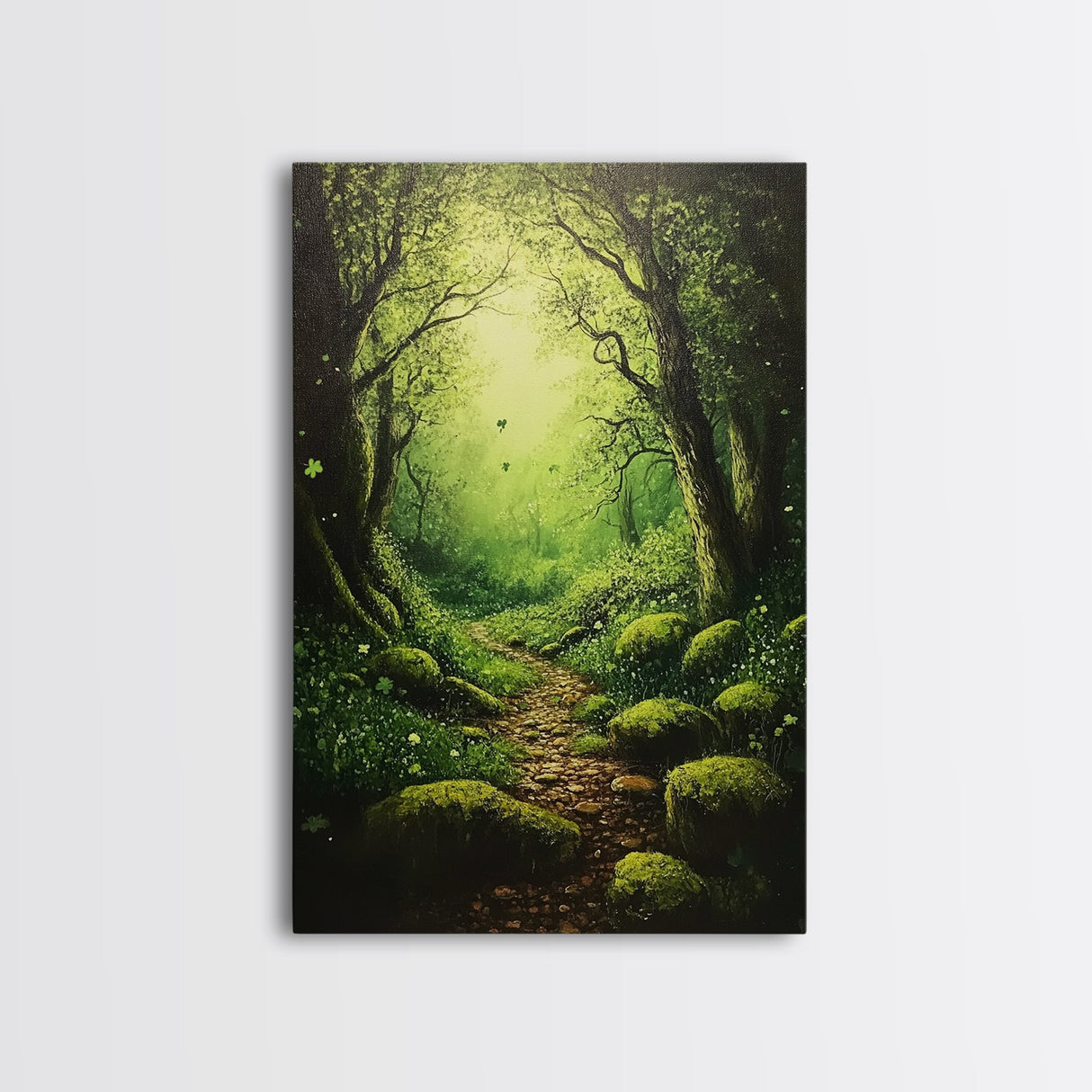 Forest At Dusk Painting Print, Spooky Art, Fantasy Art, Nature Landscape Painting Canvas Print, Landscape Decor, large wall art
