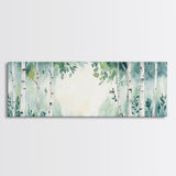 Aspen Trees Oil Painting Canvas Print, Autumn Aspens Print, Muted White Tree Wall Art Country Farmhouse Wall Art Birch Tree Art