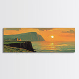 Ireland Painting Print Cliffs of Moher, Framed Canvas Print, Wood Framed Wall Art, Ireland Painting, Ireland Decor, Art of Ireland