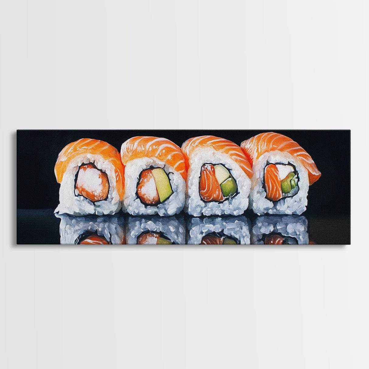 Kitchen Wall Art Home Decor, Dining Room Art, Painting of Sushi Canvas Print, Modern Art, Eclectic Kitchen Decor, Modern Kitchen