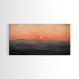 Sunrise Over The Smoky Mountains Framed Canvas Print