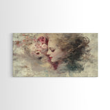 Portrait of a Victorian Woman, Framed Canvas Print, Victorian Style Oil Painting Print, Boho Home Decor, Living Room Wall Art