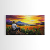 Oil Painting Print of an El Campesino - Mexican American Wall Art - Framed Canvas Print - Mexican Folk Art - Chicano Wall Art - Mexicano Art