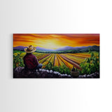 Mexicano Style Wall Art - Oil Painting Of A Farmer - Chicano Decor - Chicano Wall Art - Arte Mexicano - Cultura Mexicana Art