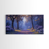 The Path Through The Forest, Framed Canvas Print, Fantasy Landscape Painting, Wood Framed Home Decor, Above Sofa Living Room Wall Art