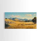 Retro Western Landscape Painting Print, Boho Southern Decor, Fall Decor, Above mantle Art, Centerpiece Art, Landscape Oil Painting